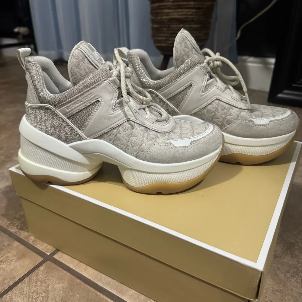 Michael Kors Olympia Trainer Sneakers - Picture 1 of 13